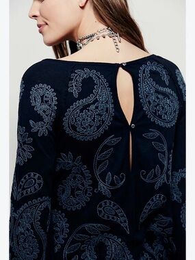 Free People Jaipur Tunic Black Size Large